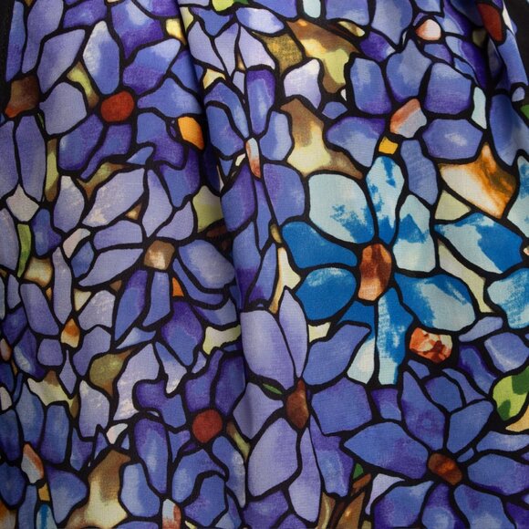 The MET Silk Scarf | Multicolor Long Scarf | 65 In | Silk Hair Scarf Head Scarf - Picture 4 of 7